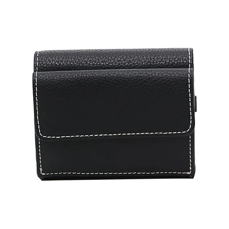 Chloe Chloé Bags Grain Bright Calfskin Wallet Women's Black-2