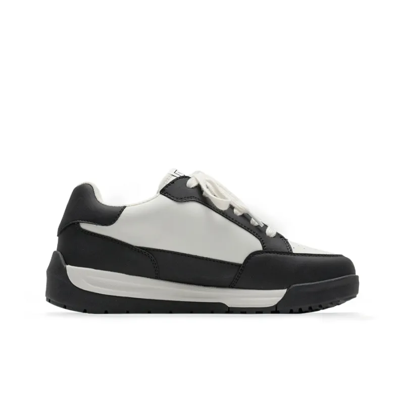 Mule Donkey Breathable Height Increasing Low Top Casual Shoes Unisex Black White-1