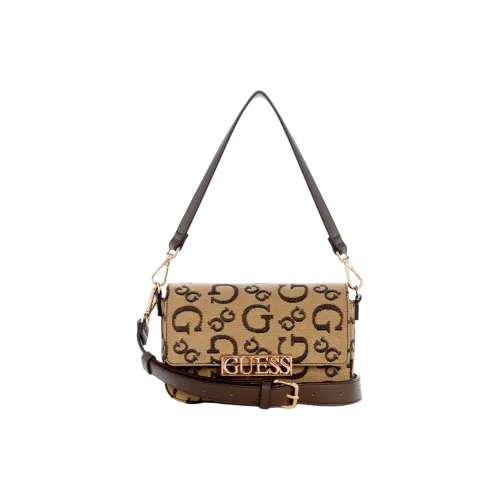 guess Noelle Canvas Portable Crossbody Bag Shoulder Bag Regular Women's Brown