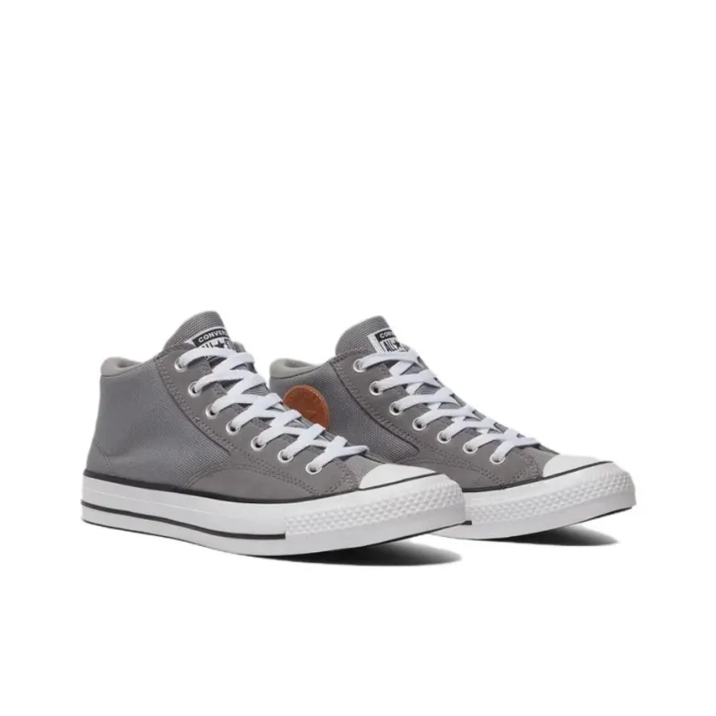 Converse All Star Anti Slip And Wear Resistant Breathable Mid Top Canvas Shoes Unisex Gray-2