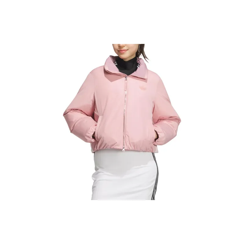 Adidas Originals FW24 NON QUILTING SHORT DOWN Jackets Coats Women's Miracle Purple Pink-1
