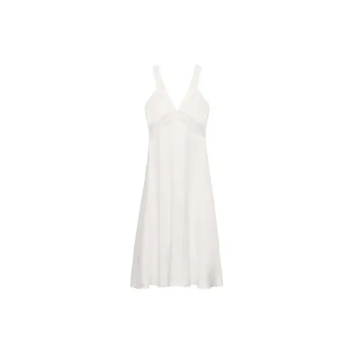 ZARA ZW Series Slip Dresses Women's White