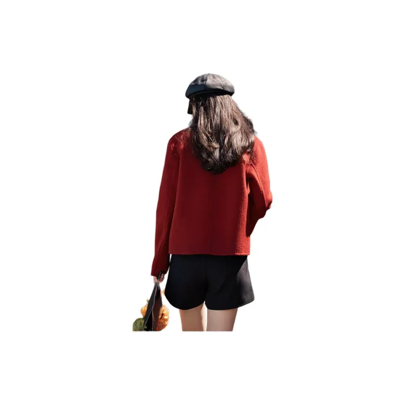 Mo Han Yi Mei Coat Women's Burgundy-0
