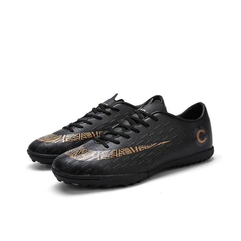 Prince McQueen FG Rubber Long Studs Artificial Ground Anti-Slip And Wear-Resistant Coverage Soccer Shoes Unisex Black-21