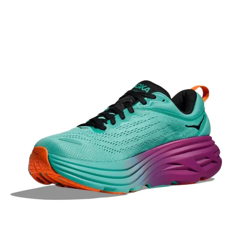 HOKA ONE ONE Bondi 8 Electric Aqua Black Women's-1
