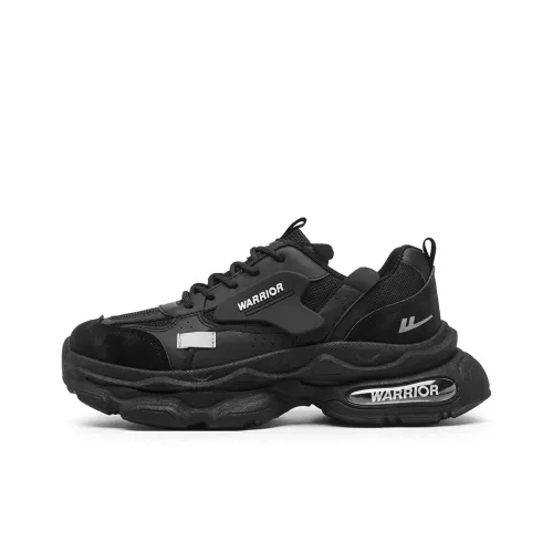 Warrior Height Increasing Wear Resistant Lightweight Slip Resistant Low Top Chunky Sneakers Men's Black
