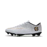 White Long Stud Low-Top