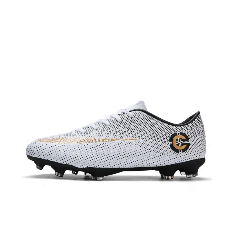 Prince McQueen FG Rubber Long Studs Artificial Ground Anti-Slip And Wear-Resistant Coverage Soccer Shoes Unisex Black-5
