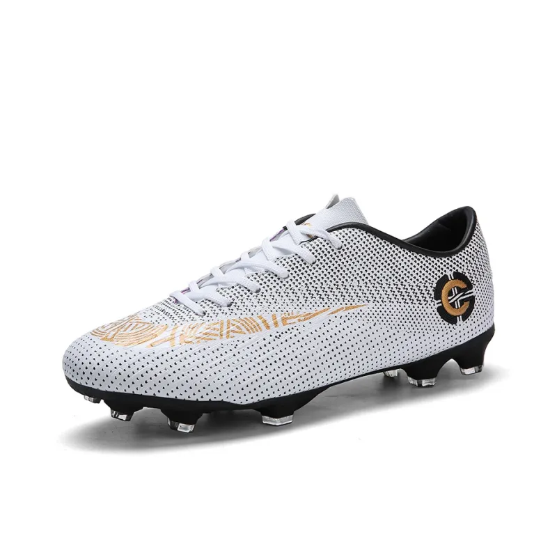 Prince McQueen FG Rubber Long Studs Artificial Ground Anti-Slip And Wear-Resistant Coverage Soccer Shoes Unisex Black-9