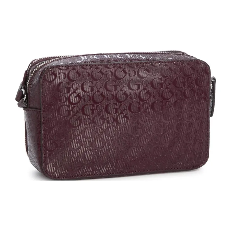 GUESS Artificial Leather Shoulder Bag, Crossbody Bag Mini Women's Burgundy-1