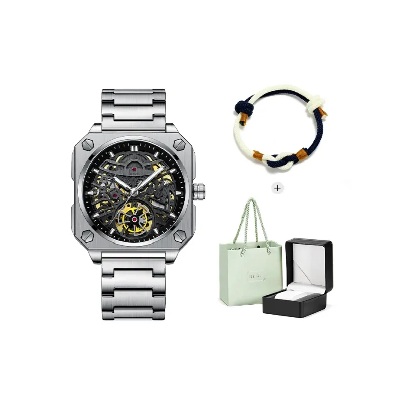 RERF Mechanical Movement Watch Men's Watches Cut-Out Dial-0