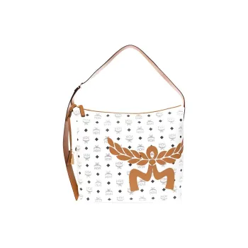 MCM Coated Canvas Handbag, Shoulder Bag Women's White