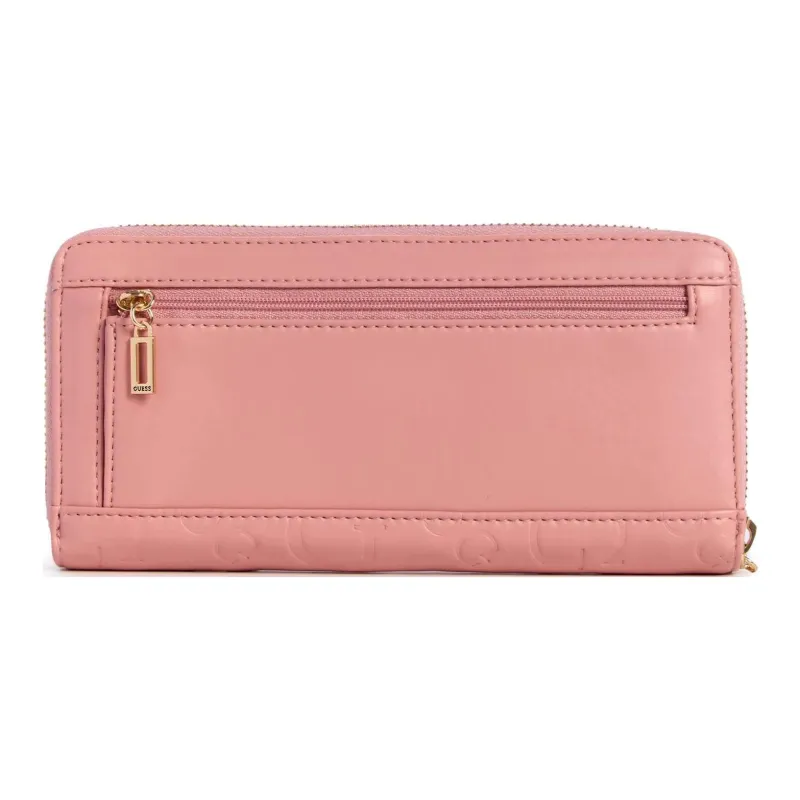 GUESS Artificial Leather Wallet Large Size Women's Pink-1