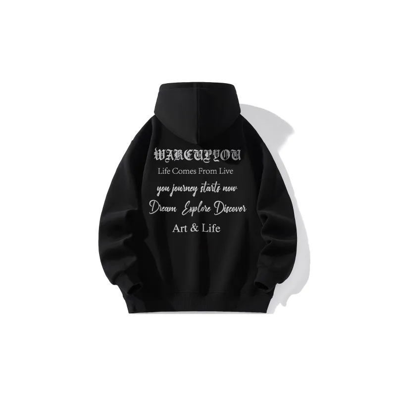 WKPY Fleece Lined Hoodie Unisex Couple's-1