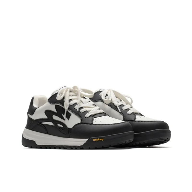 Mule Donkey Breathable Height Increasing Low Top Casual Shoes Unisex Black White-2