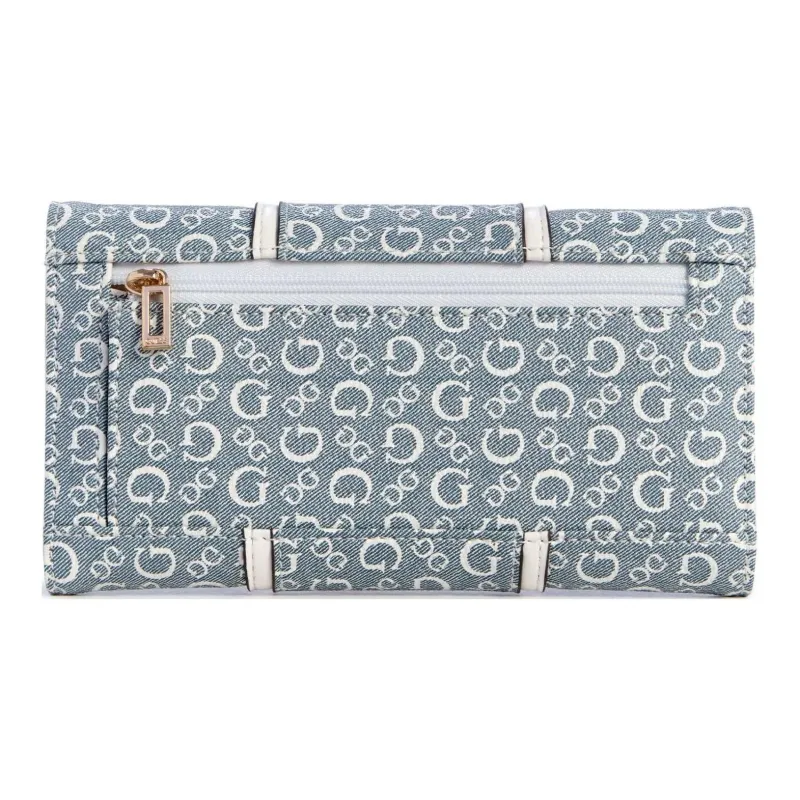 GUESS Coated Canvas Wallet Women's Blue-1