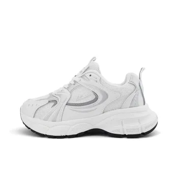 Warrior Trendy Casual Shoes Cushioned Wear Resistant Height Increasing Low Top Chunky Sneakers Women's White