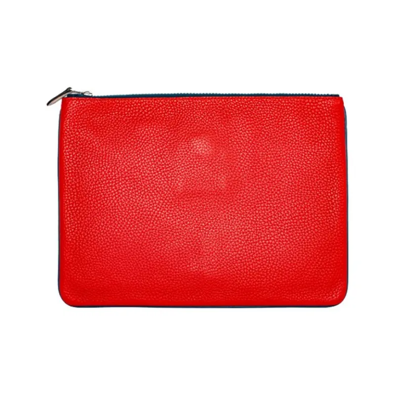 COACH Marvel Marvel Spider-Man Collaboration Pouch Leather Clutch Large Size Women's Red-2