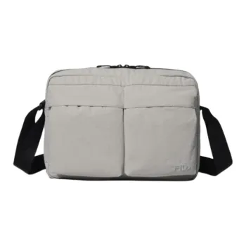 FILA Nylon Shoulder Bag, Crossbody Bag Regular Men's Light Gray