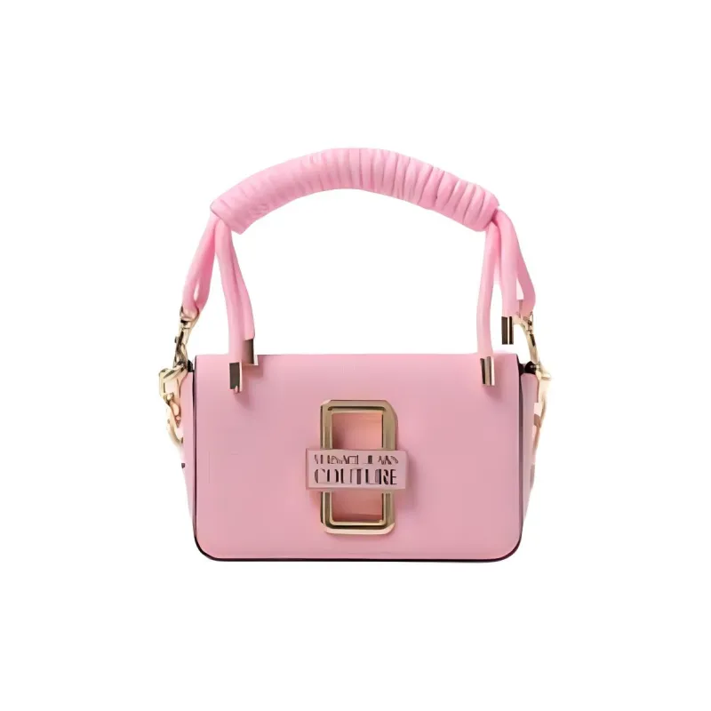 VERSACE JEANS COUTURE Textured Synthetic Leather Shoulder Bag Crossbody Bag Handbag Regular Women's Pink-2