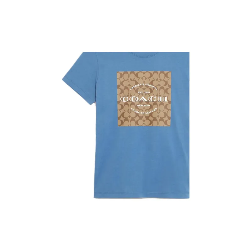 COACH SS23 Regular T Shirt Women's Blue-4