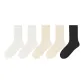 [5 Pack]Milk White+Milk White+Beige+Beige+Black
