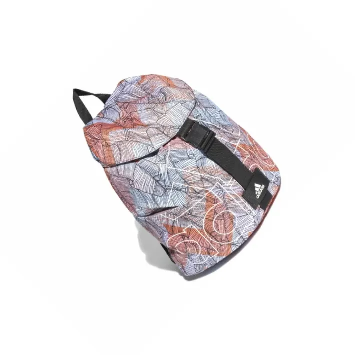 Adidas Polyester Backpack Regular Unisex Blue & Orange Multicolor-3