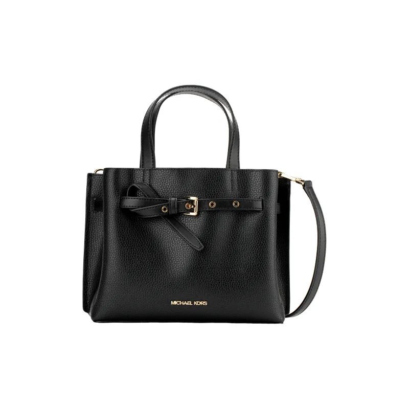 MICHAEL KORS Cow Split Leather Tote Bag Shopping Bag Crossbody Handbag Small Size Women's Black-0