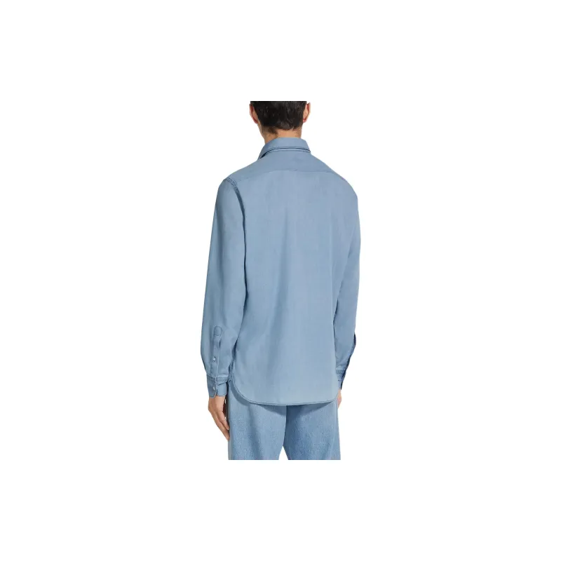 Ermenegildo Zegna Long Sleeved Denim Shirt-2