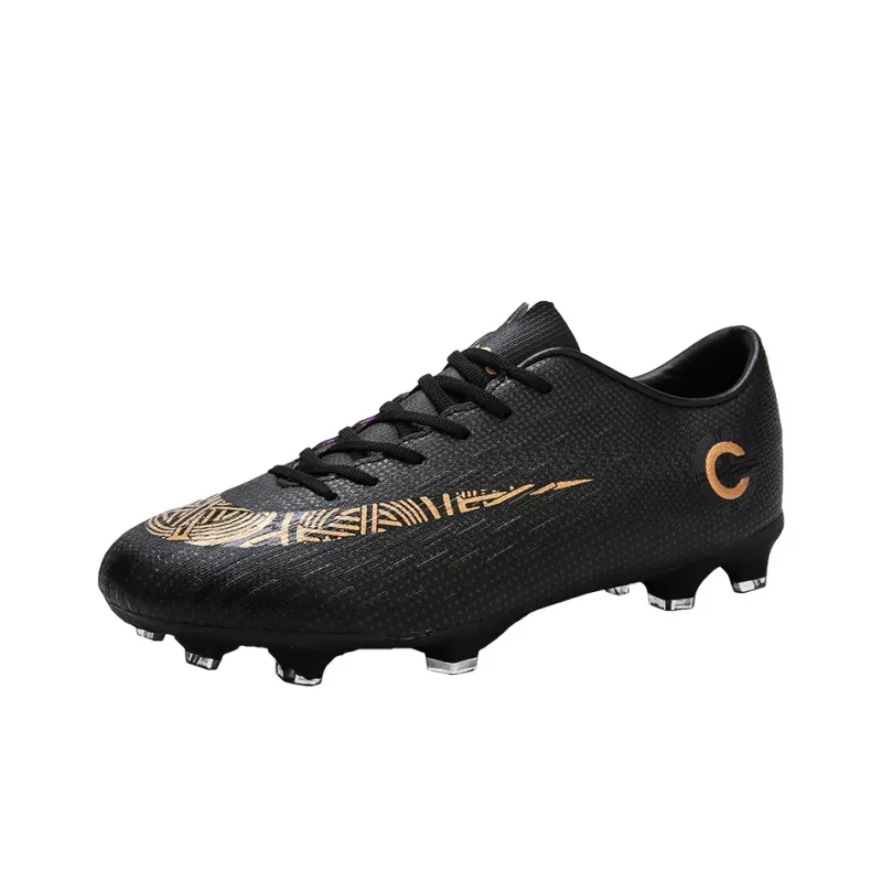 Prince McQueen FG Rubber Long Studs Artificial Ground Anti-Slip And Wear-Resistant Coverage Soccer Shoes Unisex Black-3