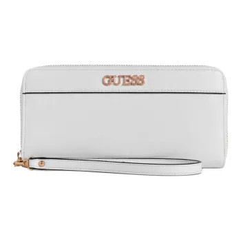 GUESS Artificial Leather Wallet Large Size Women's White