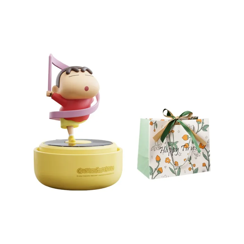 ROCK Crayon Shin Chan Solar Self Rotating Cute Plush Self Rotating Bedroom Desktop Chibi Figures-22