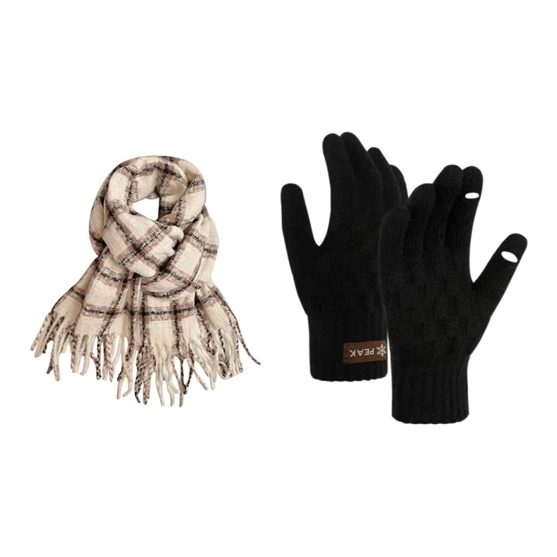 PEAK Acrylic Polyamide Polyester Knit Gloves Unisex-13