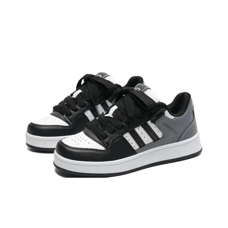 ABCIO Slip Resistant Waterproof Abrasion Resistant Height Increasing Low Top Skateboard Shoes Unisex-167