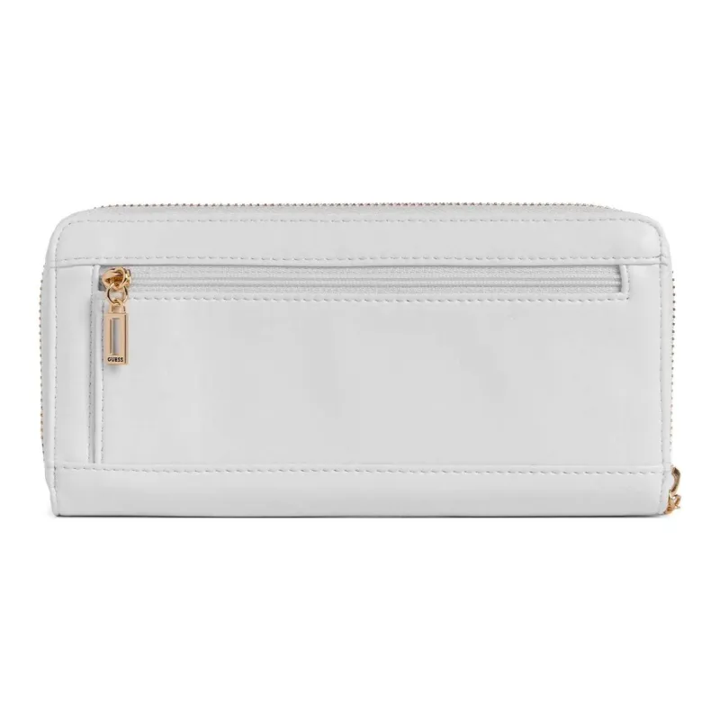 GUESS Artificial Leather Wallet Large Size Women's White-1