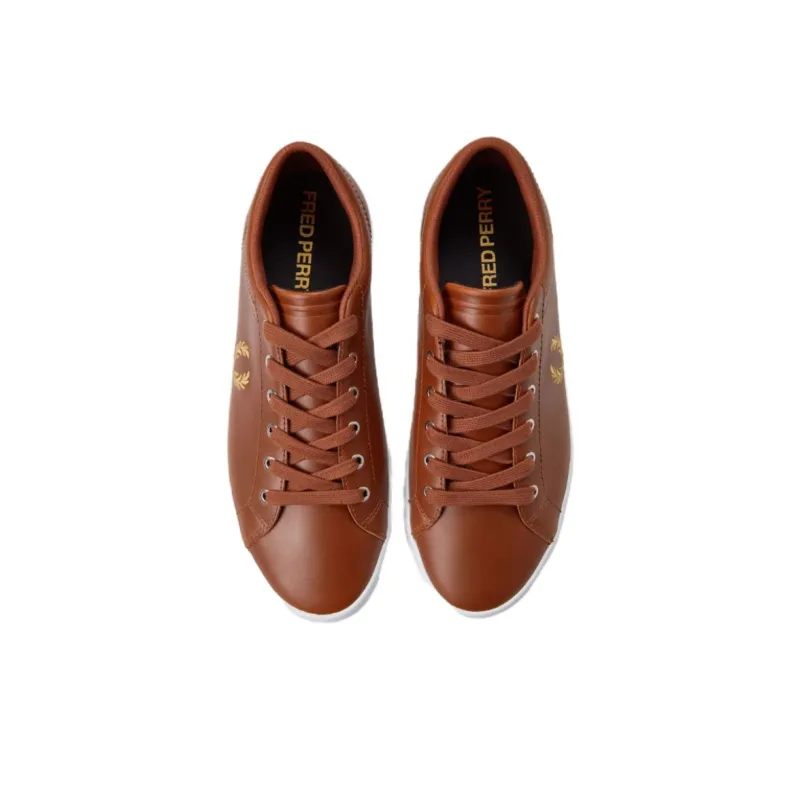 FRED PERRY Low Top Skateboard Shoes Men's Tan-3