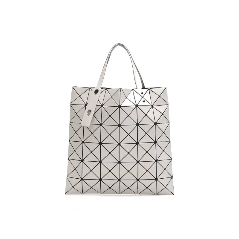 ISSEY MIYAKE Polyvinyl Chloride Resin Handbag Unisex Light Gray-4