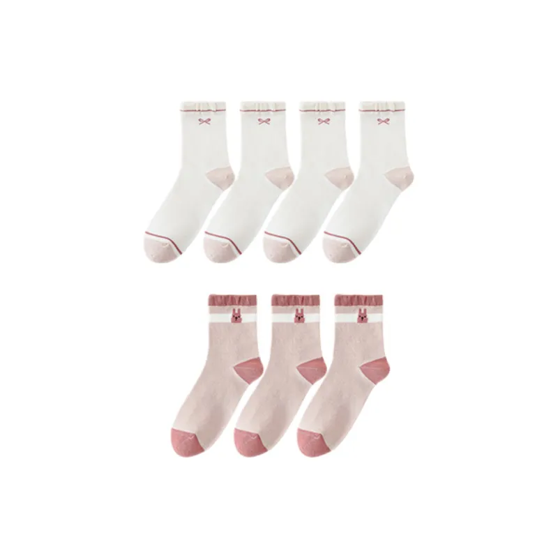 Lan Miao Mid Calf Socks Women's 7 Pack-4