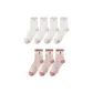 4 White+3 Light Pink