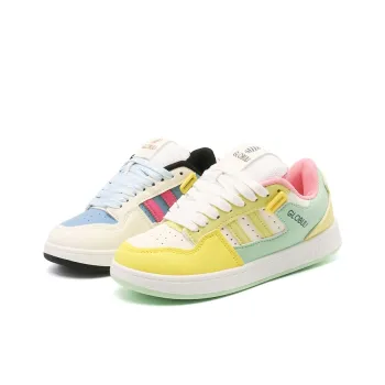 ABCYLM Slip Resistant Cushioning Impact Resistance Wear Resistant Low Top Skateboard Shoes Women's Rainbow Mismatched