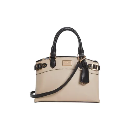 GUESS Artificial Leather Shoulder Bag Crossbody Bag Handbag Small Size Women's Beige