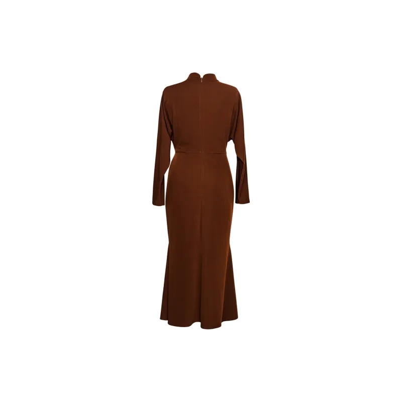 ROEYSHOUSE Long Sleeved Dresses Women's Caramel-1