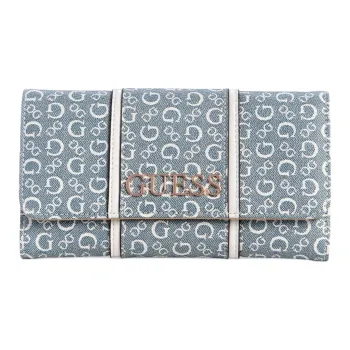 GUESS Coated Canvas Wallet Women's Blue