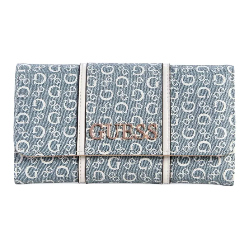 GUESS Coated Canvas Wallet Women's Blue-0