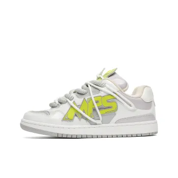 MR.PESIN Low Top Skateboard Shoes Unisex White Green