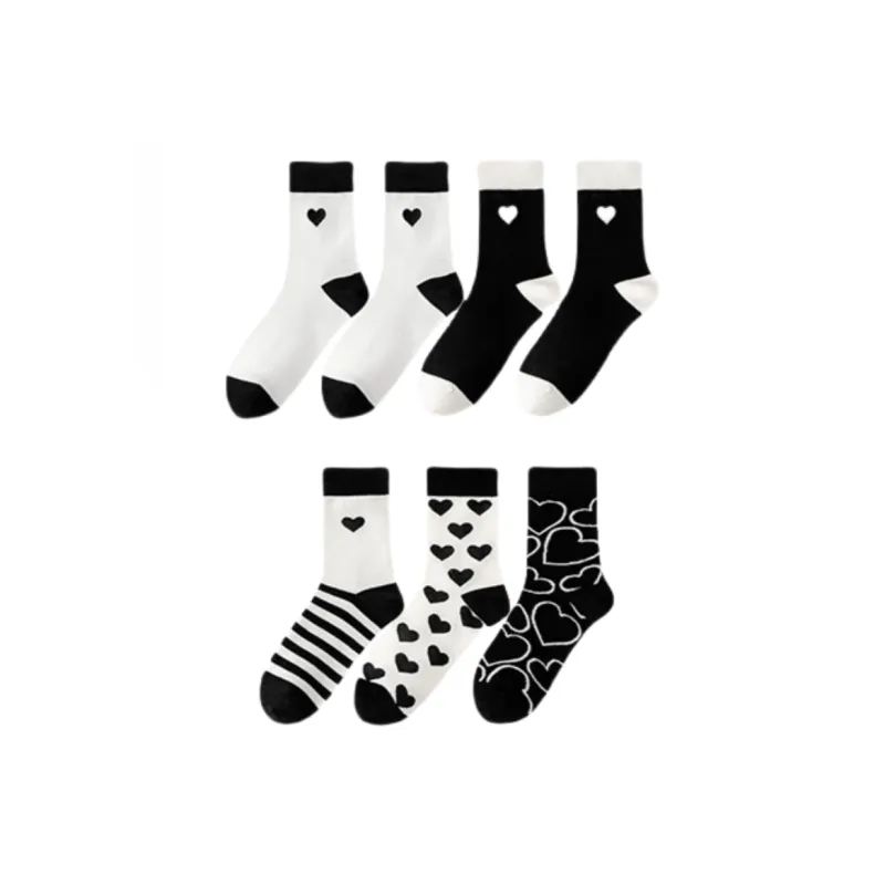 Lan Miao Mid Calf Socks Women's 7 Pack-0