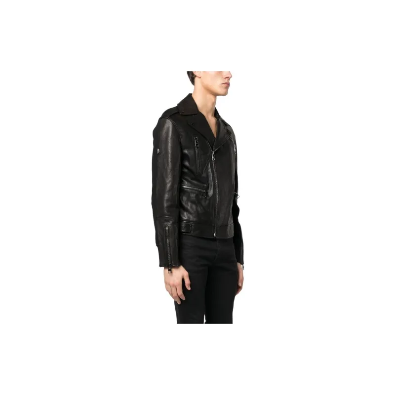 Alexander McQueen Leather trim Biker Jacket-3