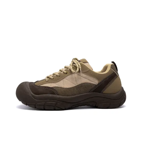 HUANQIU Wear Resistant Slip Resistant Low Top Casual Shoes Men's Brown