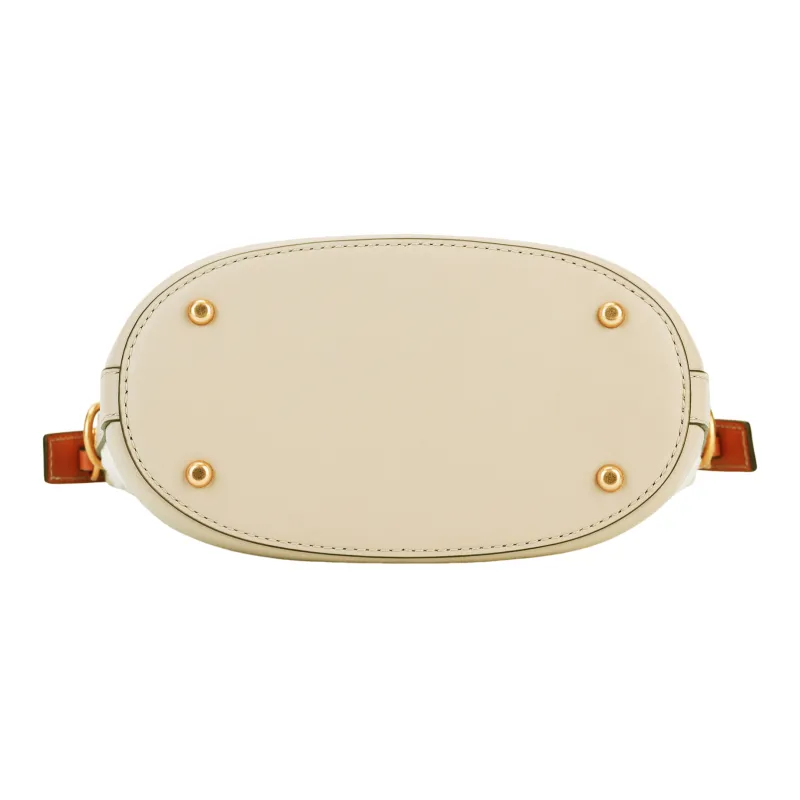 TORY BURCH T Monogram Leather Bucket Bag, Shoulder Bag, Crossbody Bag, Handbag Women's Ivory White-4