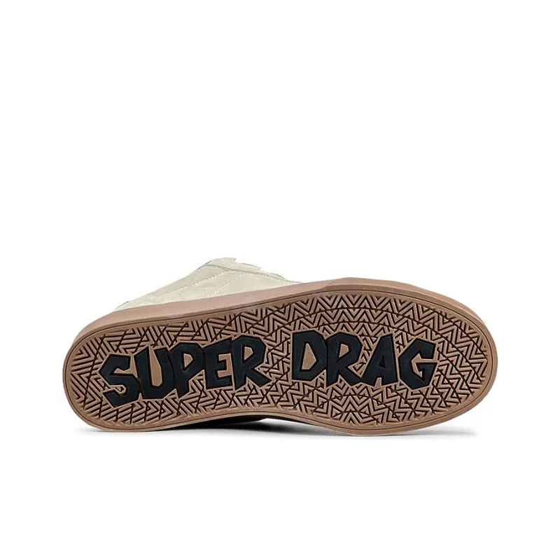 LuzaoT SUPER DRAG Anti Slip And Wear Resistant Lightweight Low Top Skateboard Shoes Unisex Leopard Print Beige Gray-5